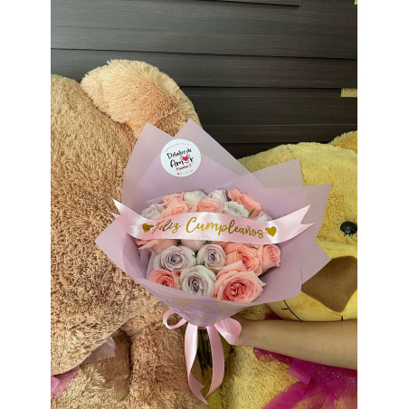 Ramo Feliz Cumpleaños en Tonos Pastel