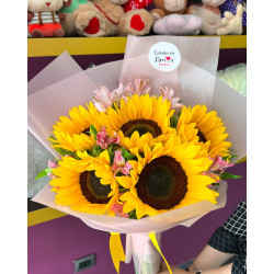 Ramo grande girasoles y alstroemerias